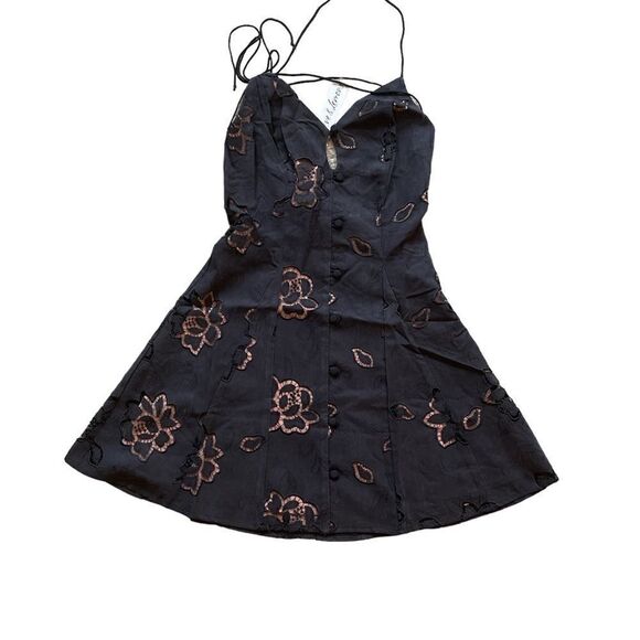 FOR LOVE & LEMONS - RENEE MINI DRESS - BLACK Size XS - Picture 10 of 10